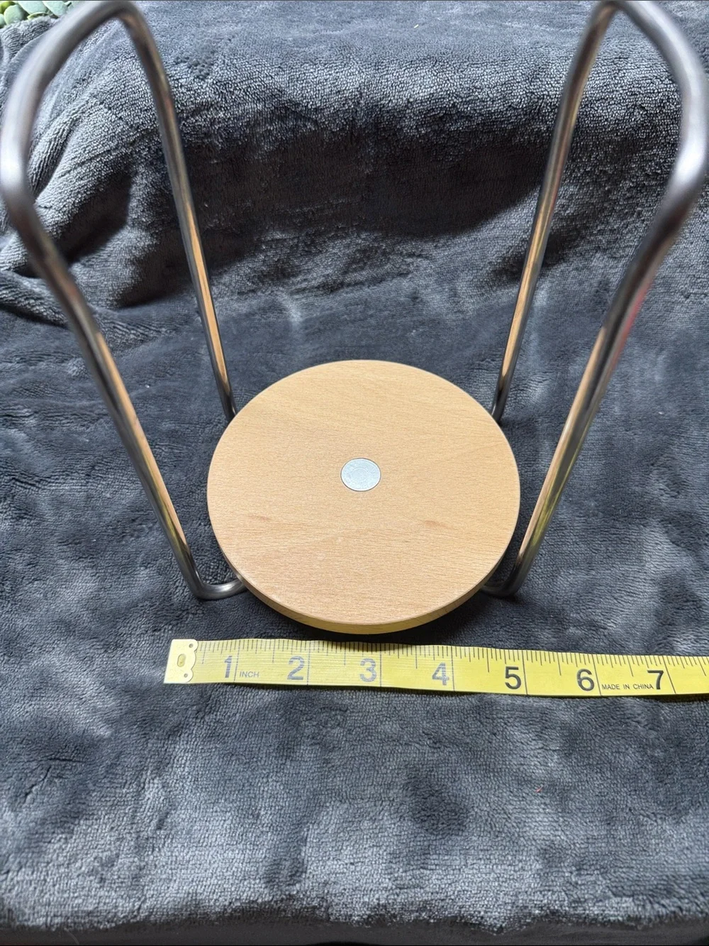 Ikea adjustable bamboo plate or paper towel holder.